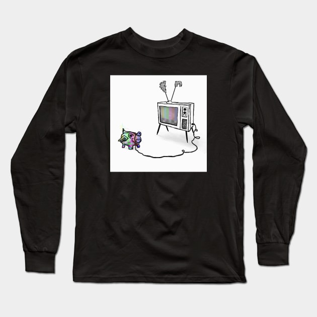 caveTV Long Sleeve T-Shirt by cavepig